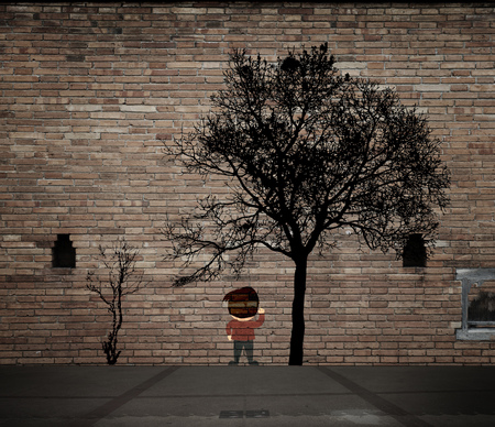 tree with childの写真素材