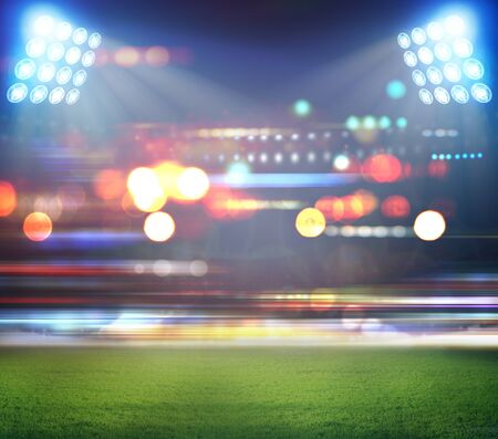 Green soccer fieldの写真素材