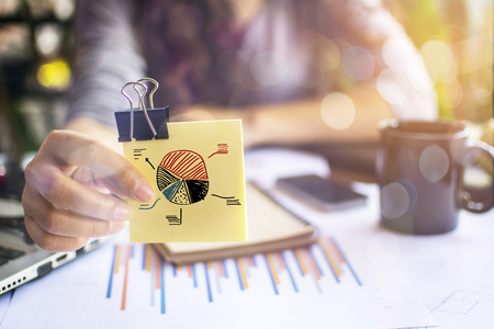 Business team are analyzing market data in meeting room.の写真素材