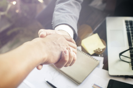 Businessman shaking hands for success.の写真素材