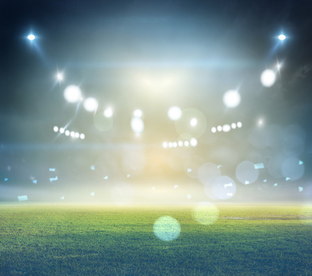 lights at night and stadium 3Dの写真素材