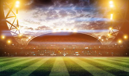 Stage Lighting Background 3D rendering.の写真素材