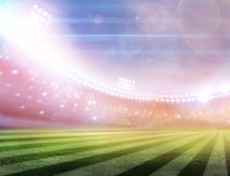 lights at night and stadium 3D rendering.の写真素材