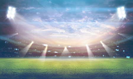 lights at night and stadium 3D rendering.の写真素材