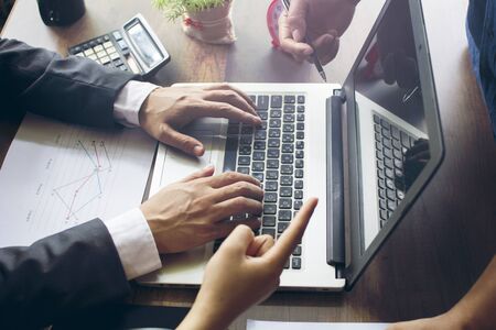 businessman working on negotiation to sign contract with partners at meeting room