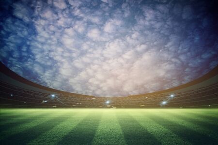 lights at night and stadium 3D rendering.の写真素材