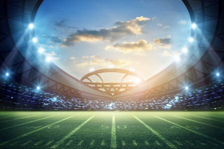 American Soccer Stadium 3d renderingの写真素材