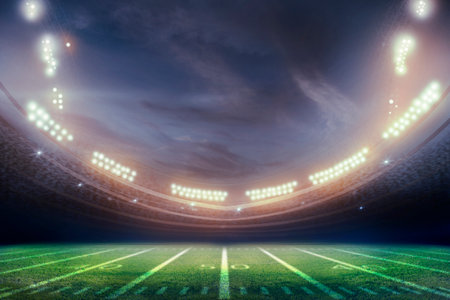 American Soccer Stadium 3d rendering - Illustrationの写真素材