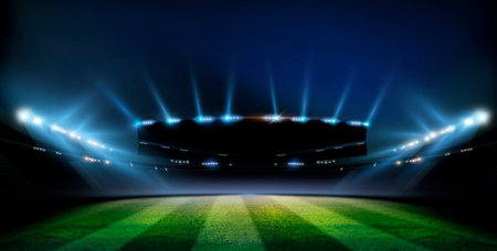 lights at night and stadium 3d render,の写真素材