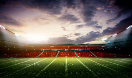 american football stadium 3dの写真素材