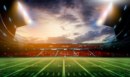 american football stadium 3dの写真素材
