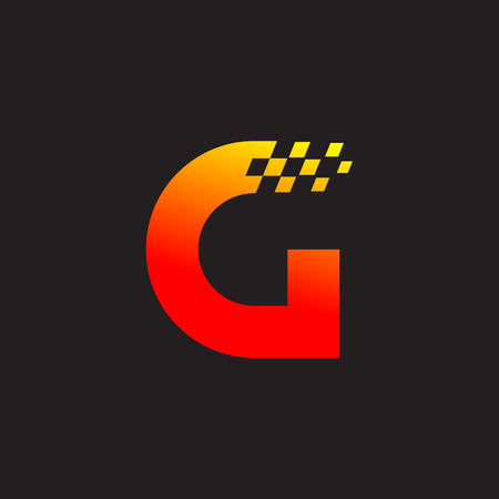 Letter G logo,fast speed, moving,delivery,Digital and Technology for your Corporate identityのイラスト素材
