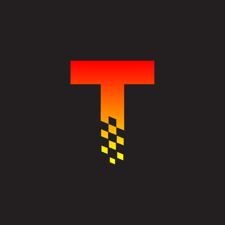 Letter T logo,fast speed, moving,delivery,Digital and Technology for your Corporate identityのイラスト素材