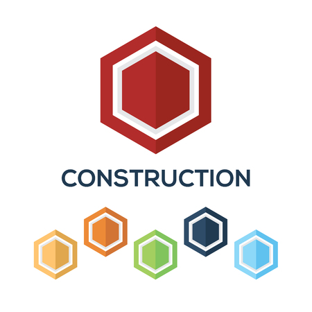 Letters O set,Hexagon vector logo design templateのイラスト素材