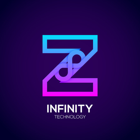 Letter Z Colorful Infinity logo, loops,Vector Logo templateのイラスト素材