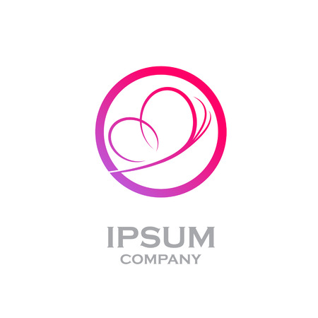 Letter O logo,Butterfly, beauty and fashion logoのイラスト素材