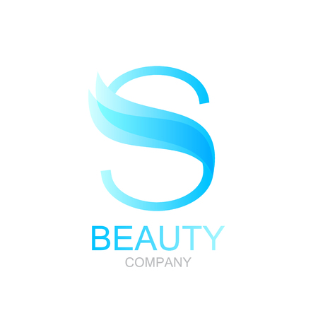 Abstract letter S logo design template with beauty spa salons yogaのイラスト素材