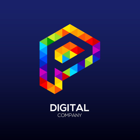 Abstract letter P Design.のイラスト素材