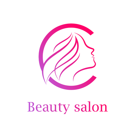 Abstract letter C logo,Beauty salon logo design templateのイラスト素材