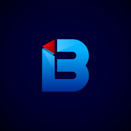 Modern and glossy Letter B.のイラスト素材