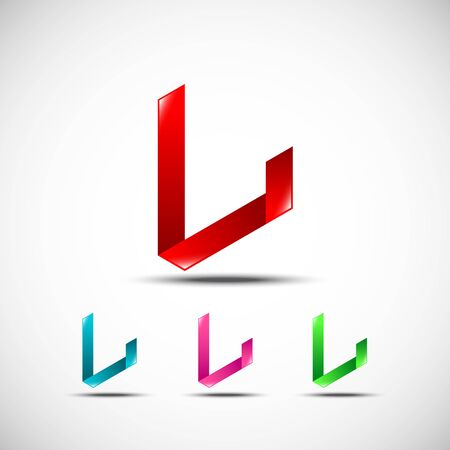 Abstract letter Lのイラスト素材