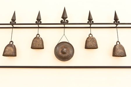 five old thai steel decoration on white backgroundの写真素材