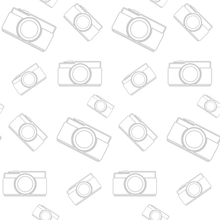 seamless pattern vintage camera, vector eps10.のイラスト素材
