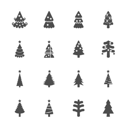 christmas tree icon set 2のイラスト素材
