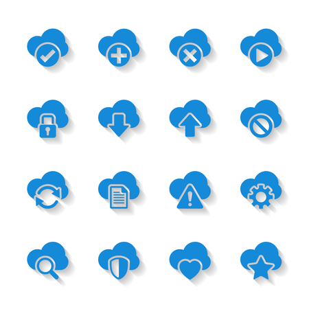 cloud computing icon setのイラスト素材