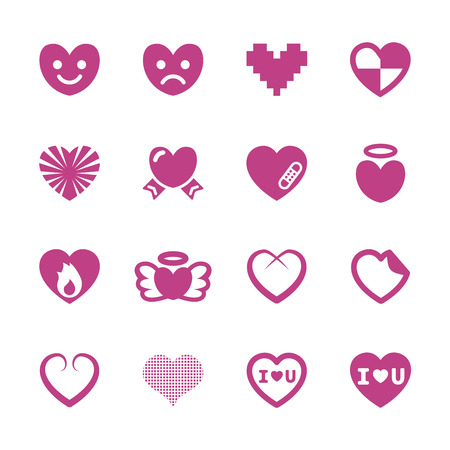 heart and valentine day icon set 3のイラスト素材