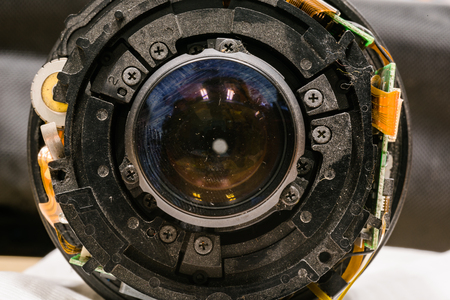 Broken camera lens.の写真素材
