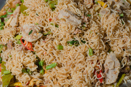 Noodle spicy salad,Yummy Thai spicy noodles mix.の写真素材