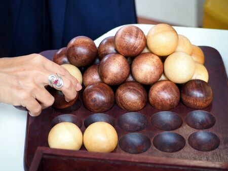 wood ball gameの写真素材
