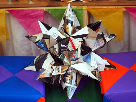 Modular Origami Sparaxis Starの写真素材