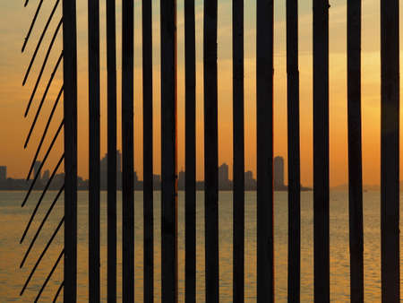 Sunset at the beachの写真素材