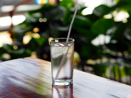 glass of clean dinking waterの写真素材