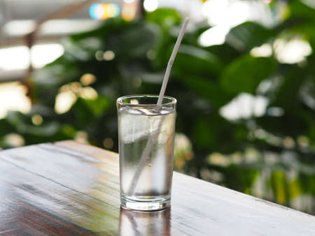 glass of clean dinking waterの写真素材