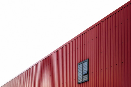 Abstract Diagonal Building Facade Against White Skyの写真素材