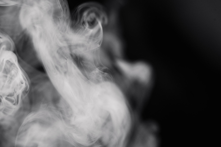Smoke On Black Background Close-Upの写真素材