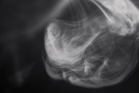 Smoke On Black Background Close-Upの写真素材