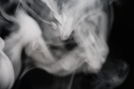Smoke On Black Background Close-Upの写真素材