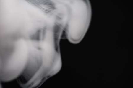 Smoke On Black Background Close-Upの写真素材