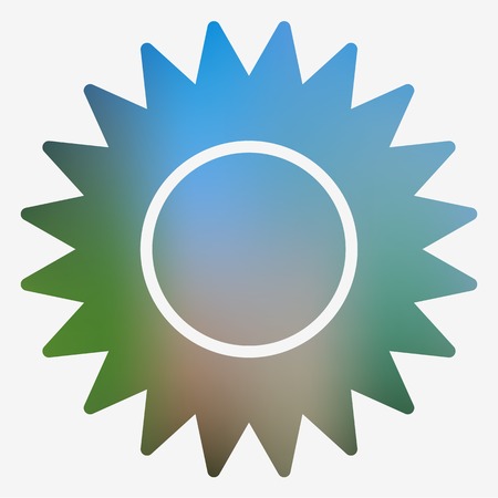 Weather flat style icon with sun. Vector illustration.のイラスト素材