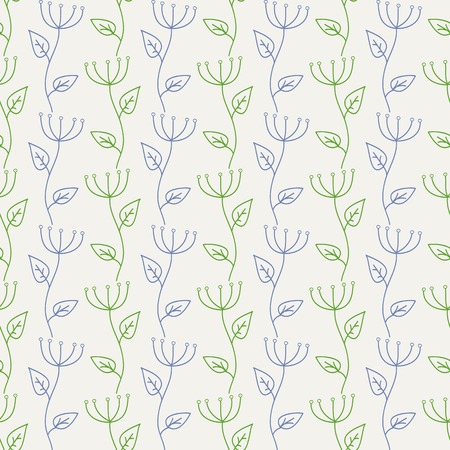 Seamless pattern with flowers. Vector illustration. Hand-drawn floral background.のイラスト素材