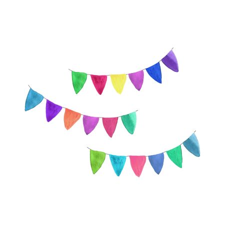 Multicolored garlandsのイラスト素材