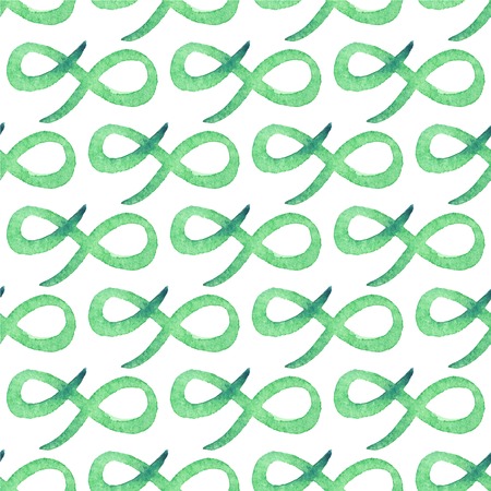 Seamless watercolor pattern with flourishes on the white backgroundのイラスト素材