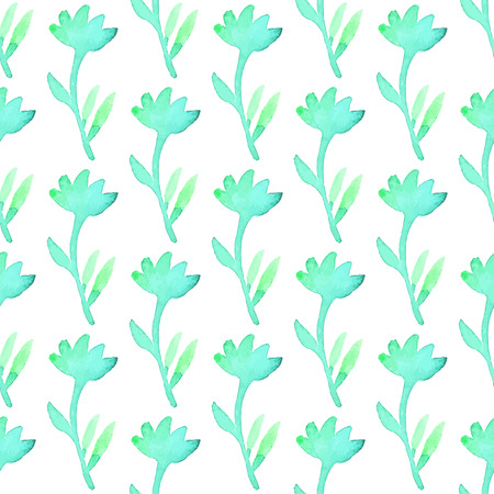 Seamless pattern with flowers. Hand-drawn background. Vector illustration. Real watercolor drawing.のイラスト素材