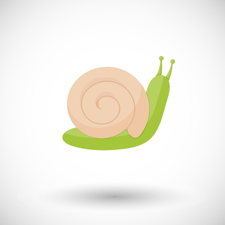 Snail vector flat iconのイラスト素材