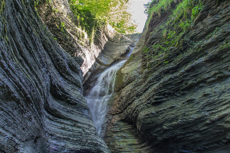 Waterfall in the gorgeの写真素材