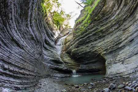 Waterfall in the gorgeの写真素材